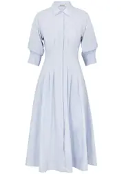 Jonathan Simkhai Jazz Cotton-blend Midi Dress - Light Blue - M (UK12 / M) M (UK12 / M)