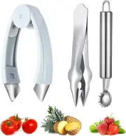 Strawberry Hullers Remover Multifunctional Pineapple Stem Corer Tool Tomato Pine