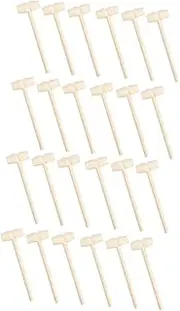 ERINGOGO 30Pcs Mini Wooden Hammers Educational for Creative Hand Eye Coordination Development Safe Polished Surface Interactive Parent Fun