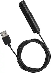 XUMIUZIY USB Mini Microphone, Portable Widely Compatibility Omnidirectional Condenser Microphone Multi-Functional Dustproof Sturdy and Durable Beautiful with Material PVC (Black)