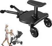 Naniruok Universal Stroller Board with Detachable Seat, 2-in-1 Buggy Board Suitable for Most Brands of Strollers, Holds Children Up to 55lbs