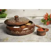 Handicraft Premium Pakka Sheesham Wood Masala Box | Spice Box Crafted Free Ship
