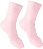 JUMPLAWN 1 Pair Silicone Socks Protective Socks High Tube Socks Smiling Stationery Repair Dampers Socks Ordinary Socks Mini Decoration Small Production Portable Label Sebs Pink