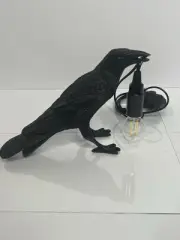 Crow Lamp - Raven Table Lamp with Bulb, Gothic Crow Light