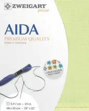 Precut Zweigart Stern-Aida 14 count Lime 3706/6122