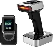 Bluetooth Wireless Barcode Scanner, Symcode 1D 2D USB Handheld Bar Code Reader Laser Cordless Automatic Bar Code Scanner and Collector Portable Data Terminal Inventory Device with TFT Color LCD Screen