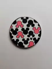 Disney Parks Brights Watches WDW Hidden Mickey Black Silver & Pink Trading Pin
