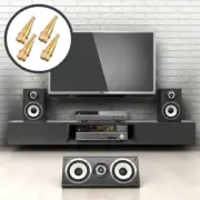 4 Pcs Speaker Spike Foot Audio Isolation Feet Support Copper Stand