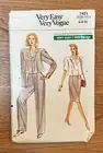Very Easy Very Vogue Pattern 7421 - sz 6-8-10 UNCUT cropped jacket skirt pants