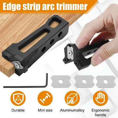 Edge Banding Trimmer Manual Arc Trimmer Aluminium Alloy Small Hand Planer guLQS