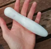 Jade massage wand, GIA certified untreated natural stone, cervical yoni massager