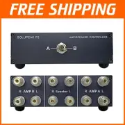 Compact 2-Way Amp Selector with Golden Plated Jacks - 2-IN-1 Speaker Control