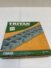 TRITAN Roller Chain: Single Strand, 80, 1 in Pitch, Steel, 10 ft Overall