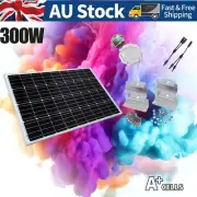 12V 300W Solar Panel Kit Mono 300 Watt Charging Battery Caravan Camping RV Home