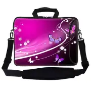 15.6" Neoprene Laptop Bag With side Pocket & Handle Shoulder Strap 2502