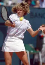 Steffi Graf of Germany in action during the French Open Tennis Ch - Old Photo 4