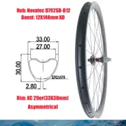 29er 33X30mm MTB XC Bike Rear Carbon Wheel Asymmetrical Rim Novatec Boost Hub