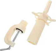 FOYTOKI Holder Wig Stand Holder Portable Wig Holder Mannequin Head Holder Mannequin Head Display Holder Mannequin Head Clamp Stands Head Mannequin Stand Wig Rack Plastic Beige