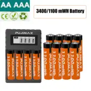 AA AAA Rechargeable Lithium Batteries 1.5V / Battery Charger Lot