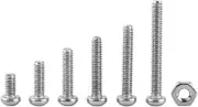 230Pcs M2 Hex Socket Screws Button, Stainless Steel SS304 Hex Socket Button Head Screws Bolts and Nuts Assortment Kit for Home Equipment Ship Assembly