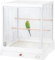 Minimal Land Bird Palace Clear Life 50 W Full Open Single Sided Door, Easy to Clean, Easy Assembly, Wide Approx. 19.7 inches (50 cm), for Birds