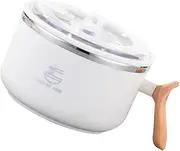 OFFSCH Metal Ramen Bowl Insulated Food Cup Large Capacity Bowl for Instant Noodles Easy to Clean Portable White