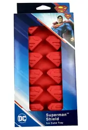 DC Comics Superman Logo Ice Cube Tray Silicon Red Krypton Metropolis Super Man
