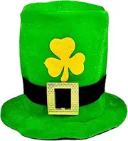 Saint Patricks Day Hat - St Patricks Day Leprechaun Hat with Gold Buckle - Deluxe Irish Holiday Cosplay Top Hats Leprechaun Hats for Adults, Teens, Women
