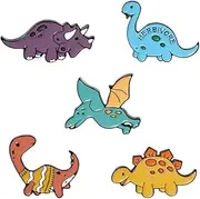 [FHSMZXE] Dinosaur Enamel Pins Cute Style Predator Brooches Lapel Badges Pin Cartoon Animal Brooch Badge Pins Kawaii Dinosaur Enamel Pins Set for Jackets Clothes Bag, Metal, no gemstone