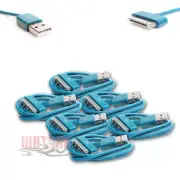 6 3FT USB SYNC DATA POWER CHARGER AQUA BLUE CABLE IPHONE 4S IPOD TOUCH NANO IPAD