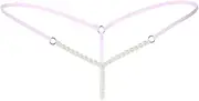 [WODAMOYUAN] Sexy Underwear Pearl Thong Women Thongs and Strings Pearl Lingerie Crotchless PantiesThong Ladies