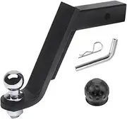 Compatible With 8inch Drop Tow Bar W/50mm 2inch Ball Cover Mount Tongue Hitch Trailer Car RV Boat Parts Accessories(With 50mm Ball)