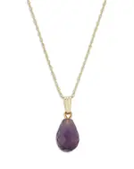 Bloomingdale's Fine Collection Amethyst Briolette Pendant Necklace in 14K Yellow Gold, 18