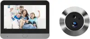 Wireless Visual Video Doorbell 1080P Camera with Wide Angle PIR Motion Sensor Auto Detection 4.3 Inch Color LCD Display