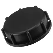2pcs 55mm Coarse Female Thread Plastic IBC Water Tote Tank Solid Adapter Black