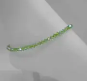 Natural Tiny Peridot Beads Ankle Bracelet Healing Reiki Dainty Crystal Anklet