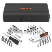 Socket Sets Metric & Standard/Ratchet Set, Mechanic Tools Set 69 Pieces 1/4''...