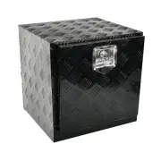 18"x17"x18" Black Aluminum Tool Box Truck Trailer Bed Underbody Storage+Lock Key