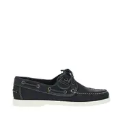 [SAXONE] SAXONE 'Skye' Nubuck leather boat shoes Man 39 39 Blue