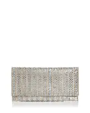 Aqua Megan Crystal Beaded Clutch - Exclusive