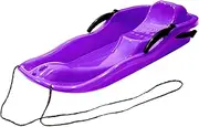 Frediuo Steerable Snowboard Toboggan with Rope Handles and Braking System