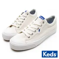 在飛比找蝦皮商城優惠-【Keds】CREW KICK 經典半月帆布綁帶休閒小白鞋-