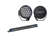 Kings 9" Lethal driving lights 16362 lumens+ 20" Single R Light Bar 6,519 Lumens