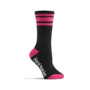 Hard Yakka Black/Pink 3 Pack Women's Bamboo Work Socks - Size 3-8