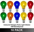 10 x Coloured Fairground Bayonet Party Light Globes Bulbs Lamps 18W 240V B22