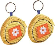 [WRITWAA] 2pcs Cute Coin Purse Stylish Coin Purse Small Coin Purse Wallet for Women Mini Coin Purse with Keychain Kawaii Coins Purse Adorable Small Wallet