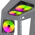 3x 120mm Case Cooling Fan 1200RPM RGB LED Liquid Radiator Computer Case Fans