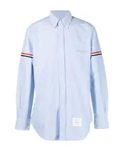 Thom Browne 4-Bar Oxford Shirt 1,2,5 light blue