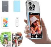 CP5 Lite Vlog Selfie Monitor Screen, 5-inch 1080P Back Rear Camera Mirror, 50M Range One Click Connection for iPhone Selfies, Vlogs, Live Streaming w/Magnetic Blue Case (NO Touchscreen)