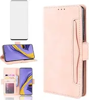 Compatible with Samsung Galaxy S20 Plus S20+ 5G Wallet Case and Tempered Glass Screen Protector Card Holder Stand Cell Accessories Phone Cover for S20+5G S20plus 20S + S2O S 20 20+ G5 Women Rose Gold